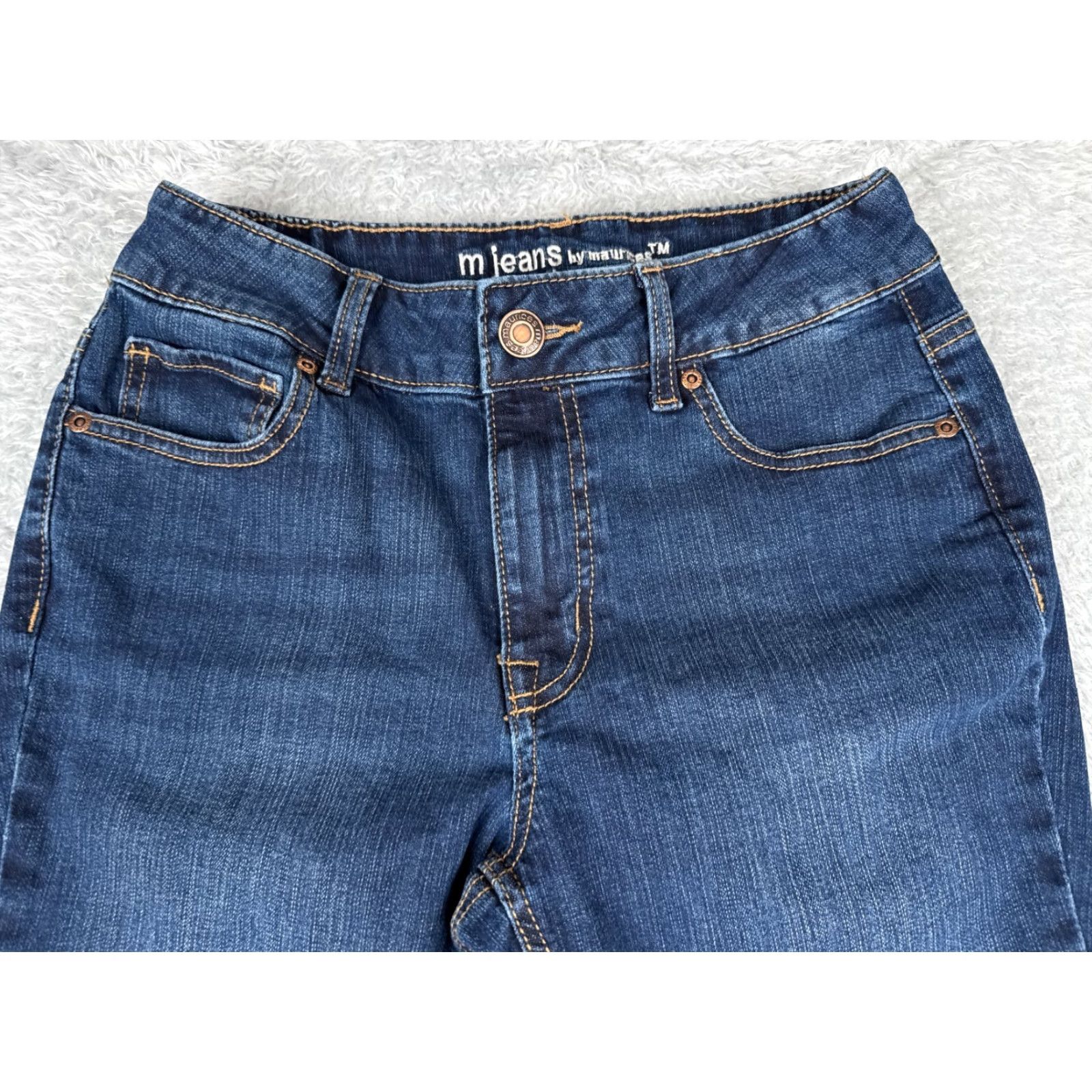 Vintage Maurices Jeans Women 4 S Blue Denim Bootcut Flare High Rise Curvy Cotton 26x28 Size 27" / US 4 / IT 40 - 4 Thumbnail