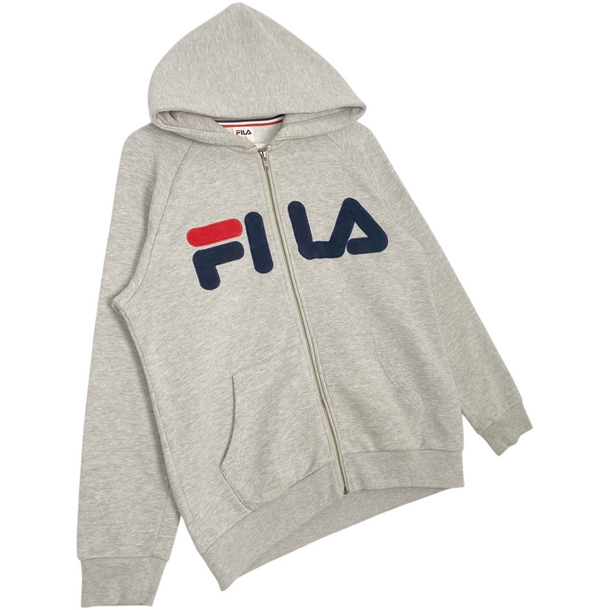 Vintage Vintage Fila Hoodie Patch Logo RePullover Gray Jumper Size M Size US M / EU 48-50 / 2 - 3 Thumbnail