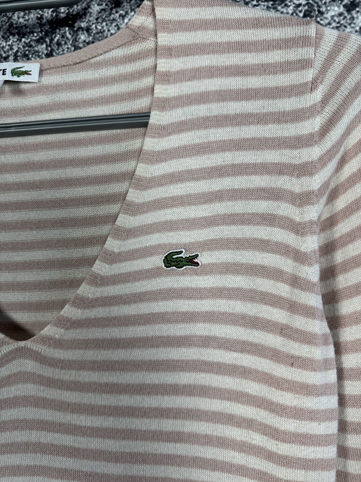 Lacoste Women’s Lacoste Long Sleeve Blouse Striped Pullover Size 36 Size XS / US 0-2 / IT 36-38 - 6 Thumbnail