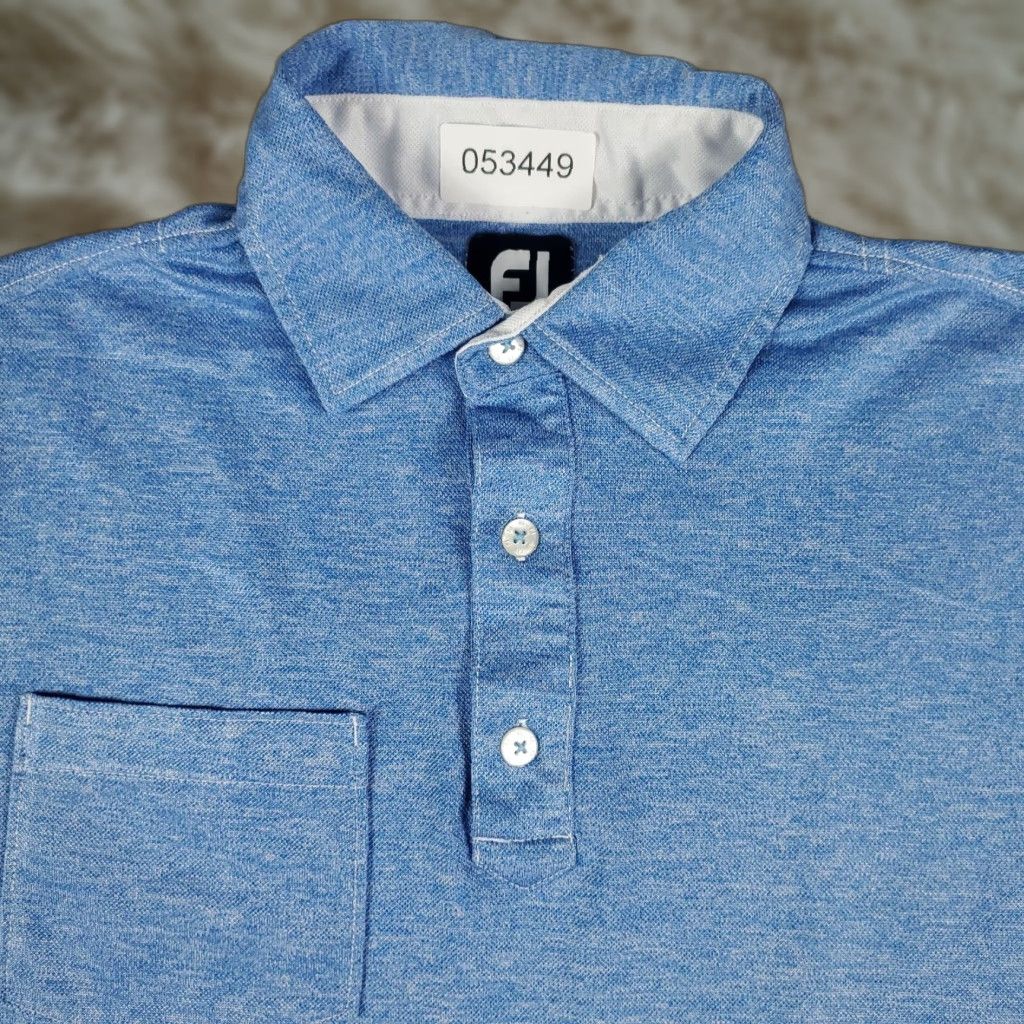 Footjoy FJ Polo Shirt Mens Size L Blue Golf Casual Short Sleeve Shirt Size US L / EU 52-54 / 3 - 1 Thumbnail