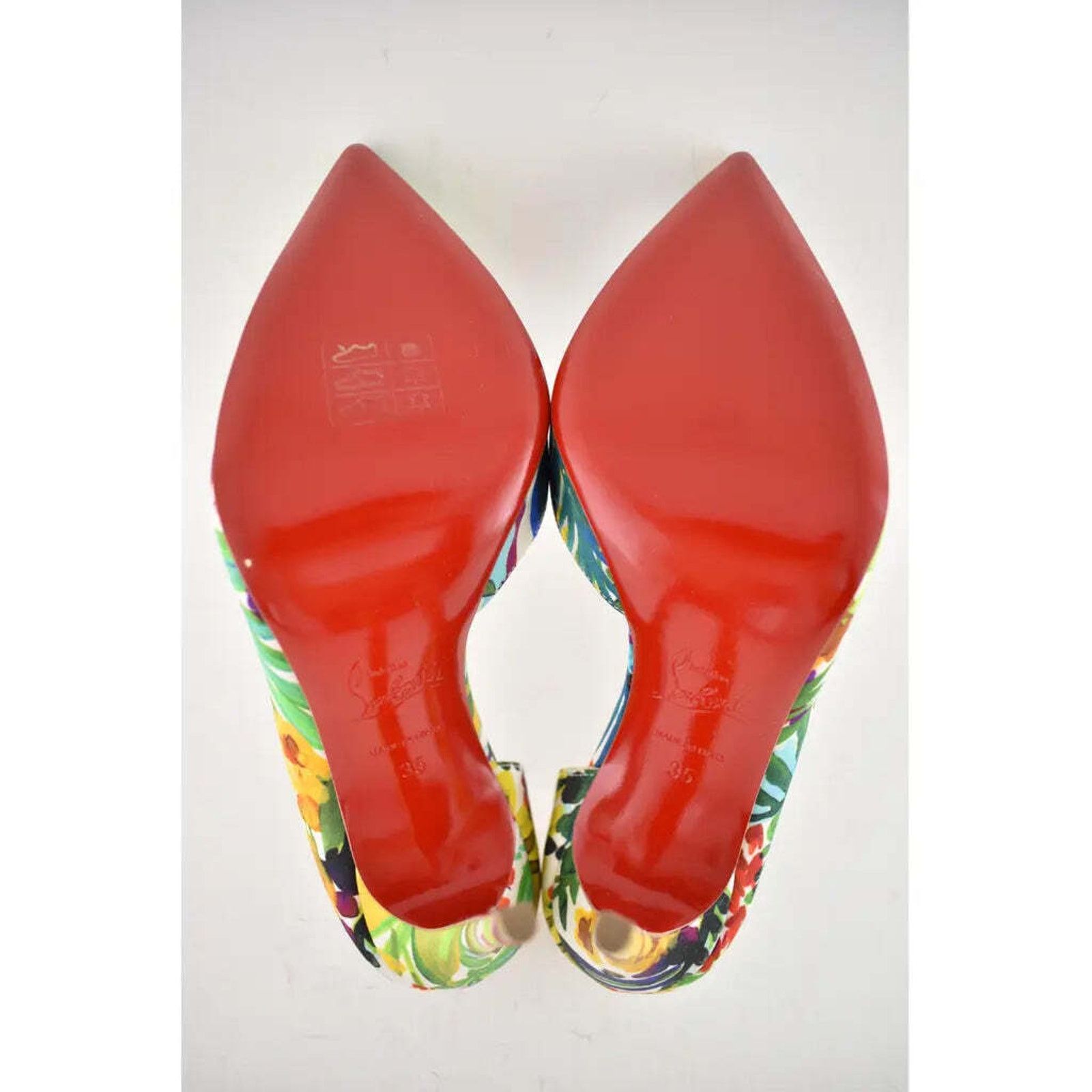 Christian Louboutin Christian Louboutin Iriza 100 Crepe Satin Fleuri Floral Size US 5 / IT 35 - 12 Thumbnail