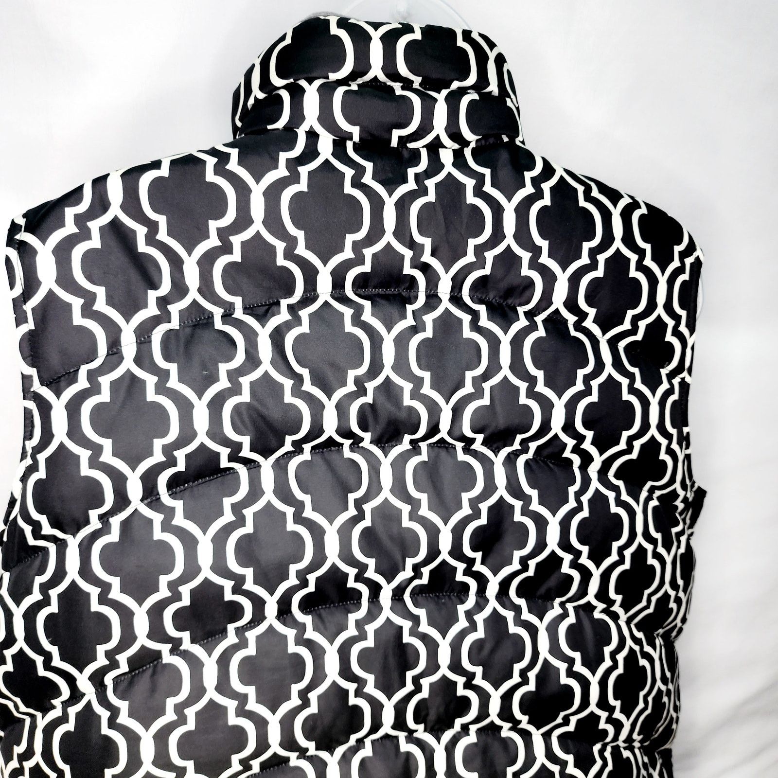 Lands' End Lands End Black & White Down Puffer Vest Zipper Front L Size L / US 10 / IT 46 - 6 Thumbnail