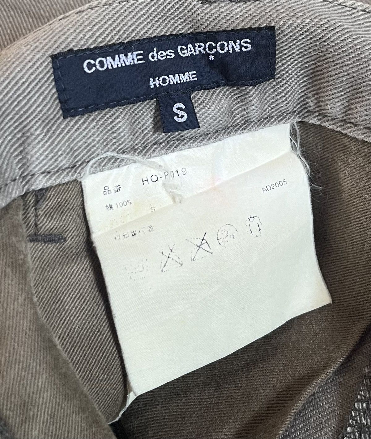 Comme des Garcons Cdg homme AD2005 washed grey flared trousers Size US 29 - 3 Thumbnail