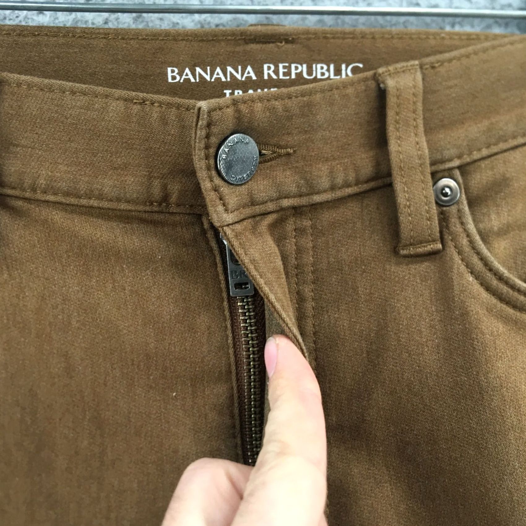 Banana Republic Banana Republic Traveler Slim Fit Skinny Pants Womens Brown 30x28 Size 28" / US 6 / IT 42 - 3 Thumbnail