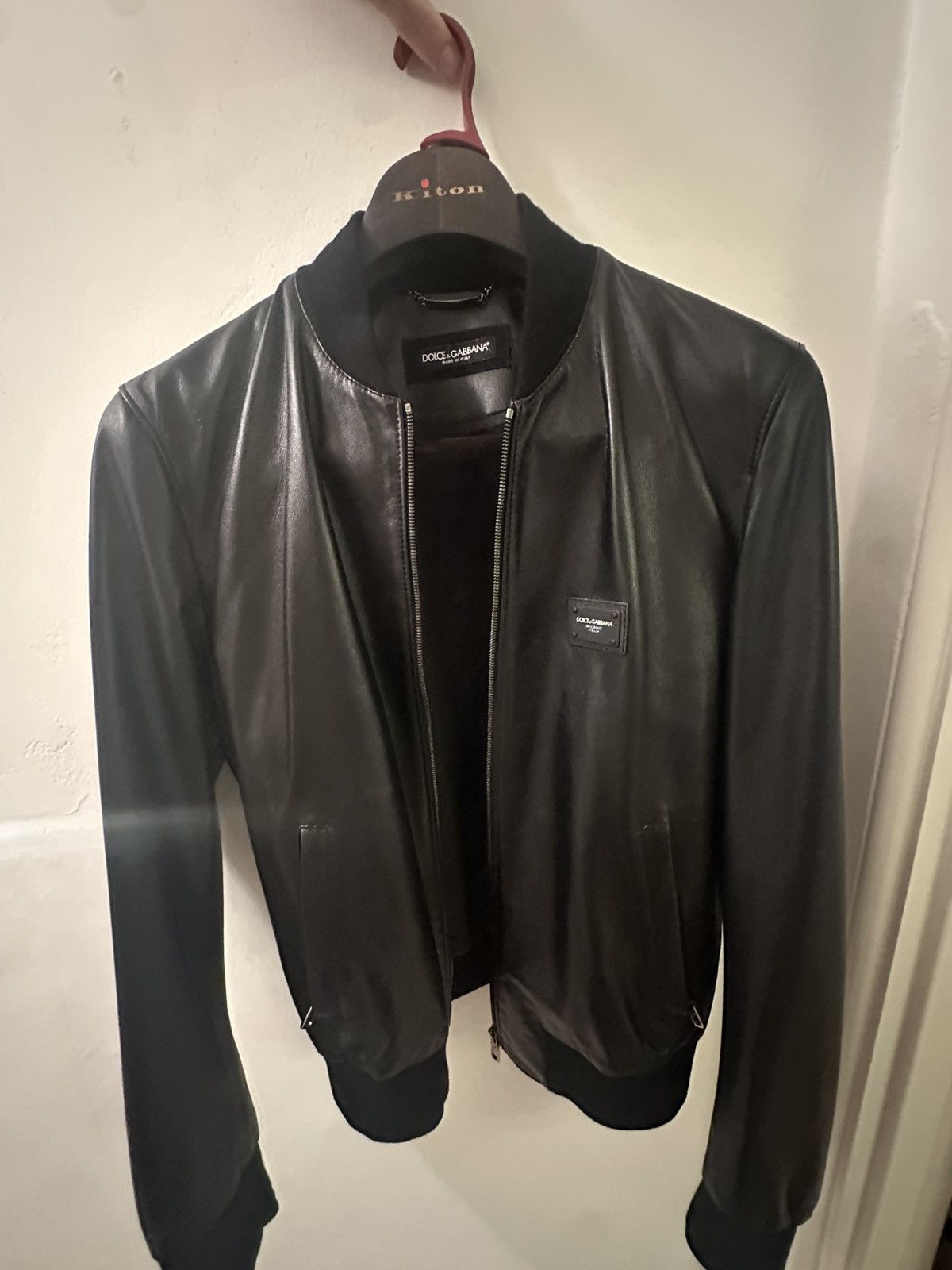 Dolce & Gabbana Dolce Gabbana leather bomber Size US M / EU 48-50 / 2 - 1 Thumbnail