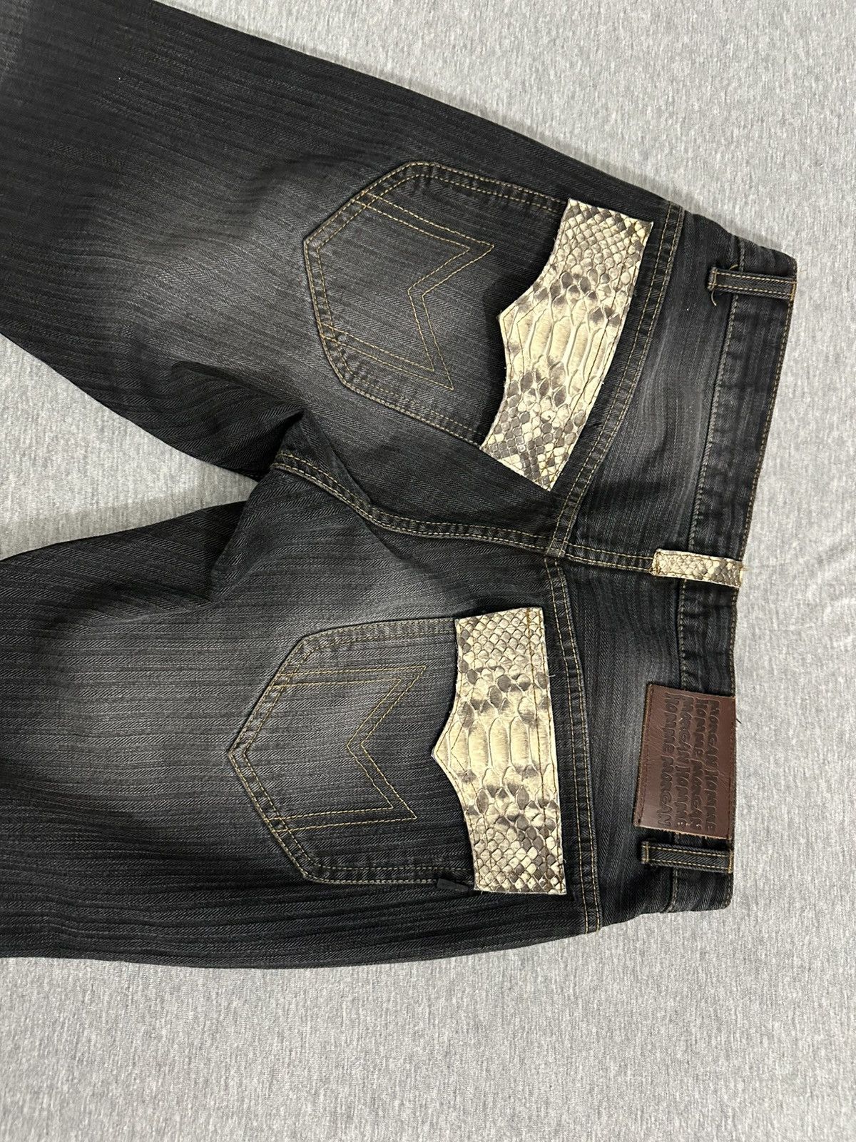 GOSTAR DE FUGA MORGAN HOMME (real) Phyton lace up flare jeans Size US 28 / EU 44 - 9 Thumbnail