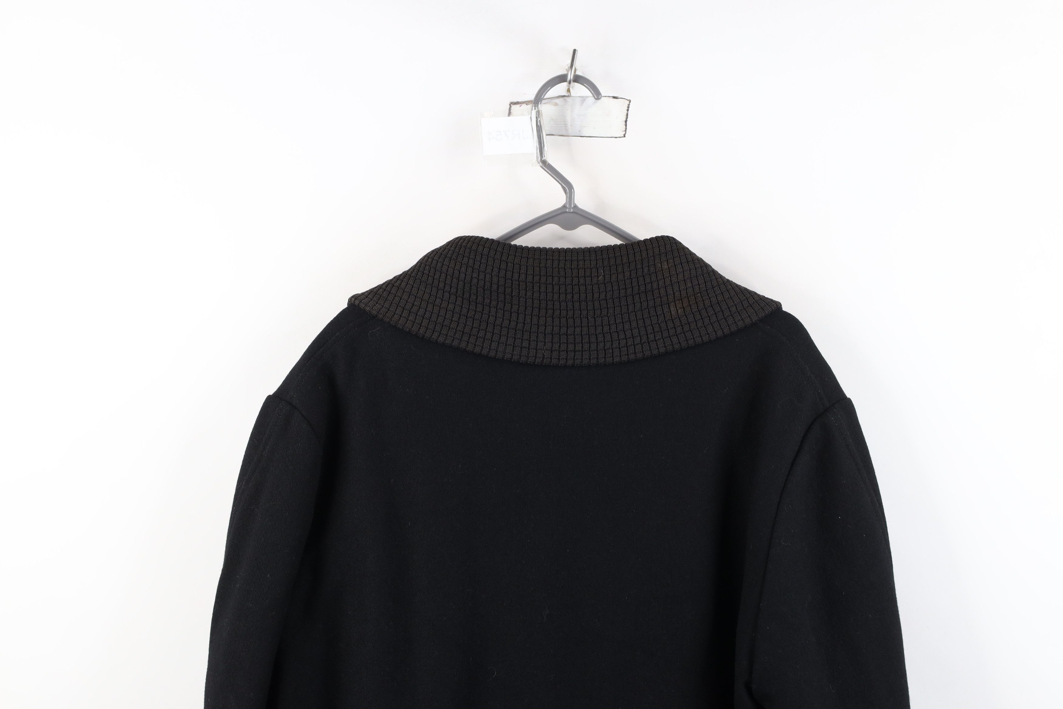 Vintage Vintage 50s Union Wool Button Down Collared Jacket Black USA Size US XL / EU 56 / 4 - 13 Thumbnail