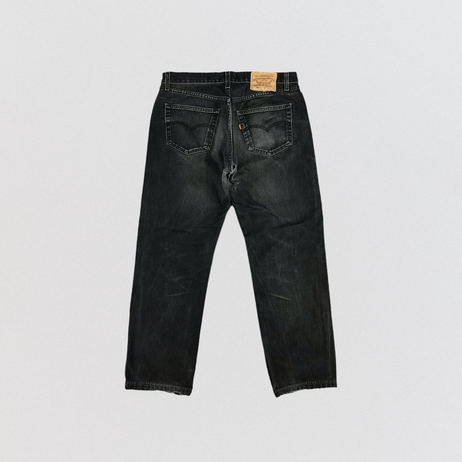 Levi's Vintage 90s Levis 501 Faded Black Jeans-JM2582 Size US 34 / EU 50 - 2 Thumbnail