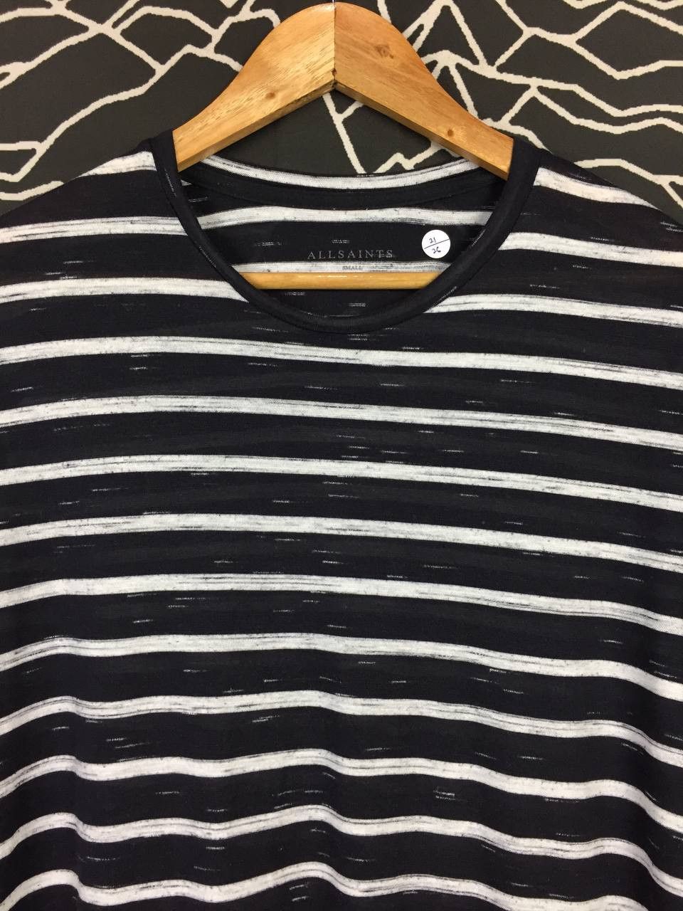 Allsaints ALLSAINTS Casual Striped Designer Tee Size US S / EU 44-46 / 1 - 3 Thumbnail