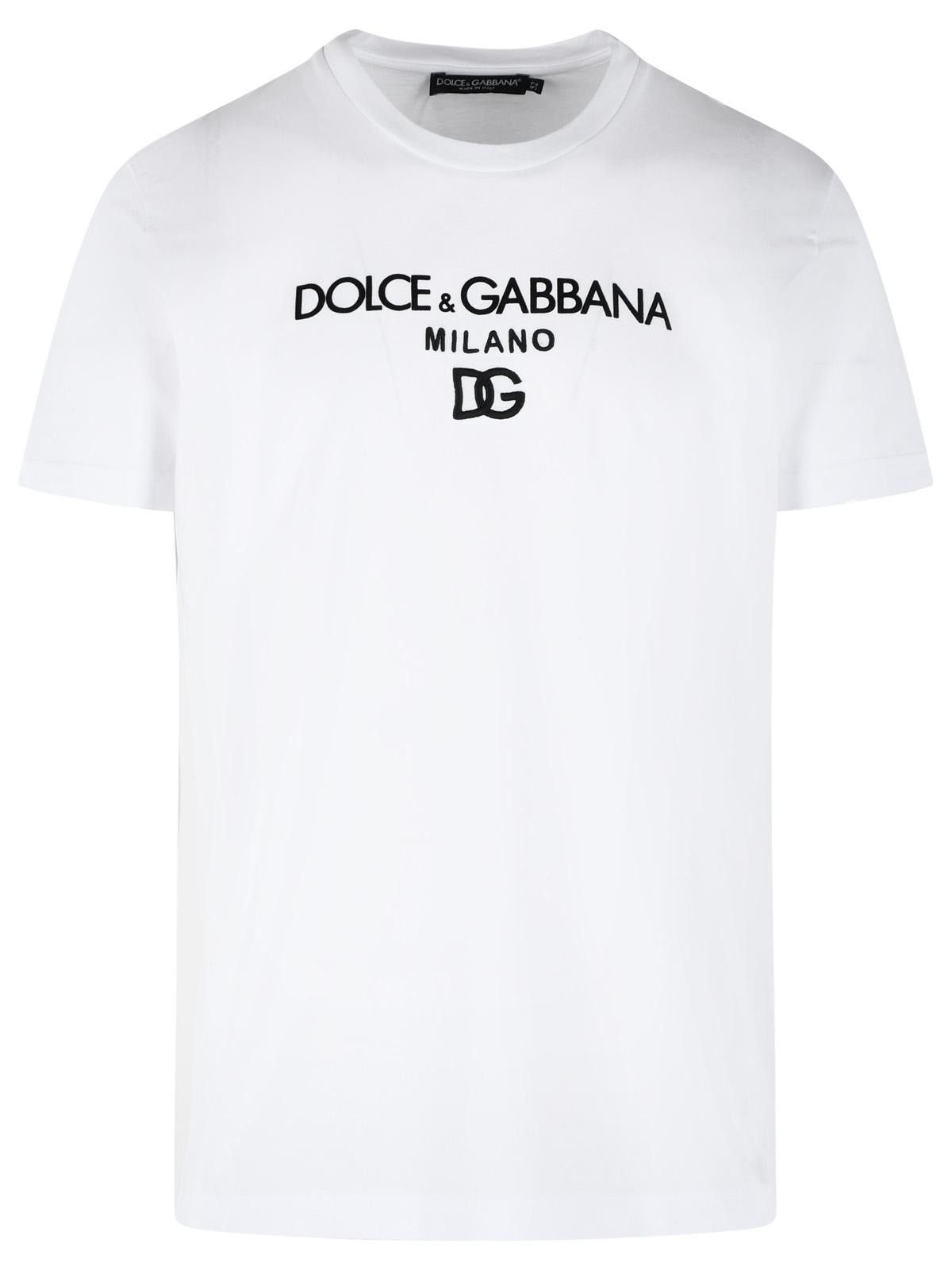 DOLCE & GABBANA White Cotton T-Shirt