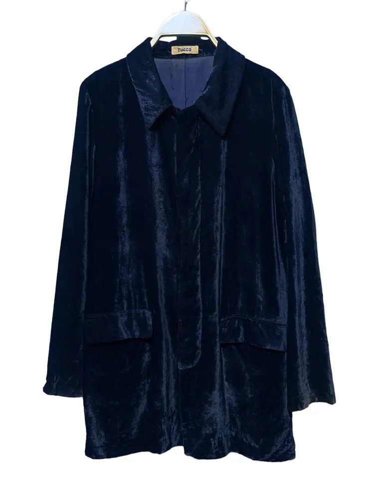 Issey Miyake Vintage issey miyake Zucca velvet hidden button blazer coat Size 40S - 4 Thumbnail