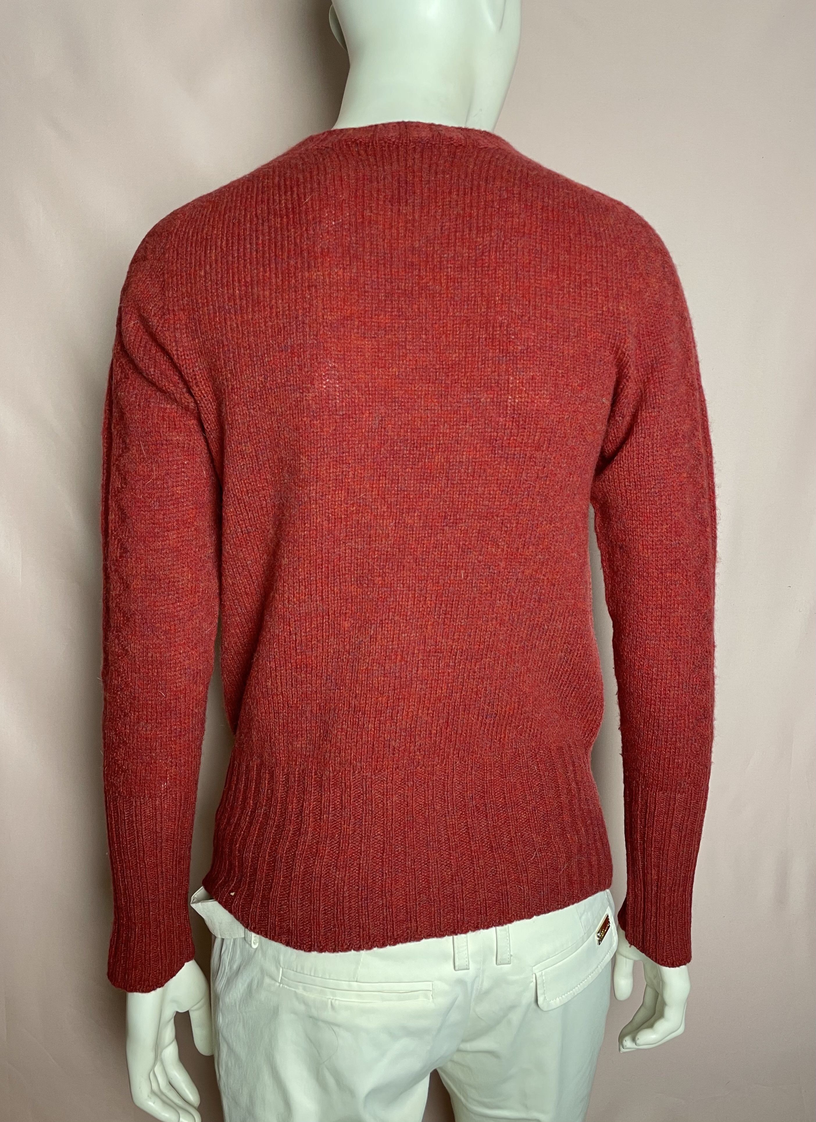 Harley of Scotland Harley of Scotland Wool Sweater Red Size M/L Size M / US 6-8 / IT 42-44 - 2 Thumbnail