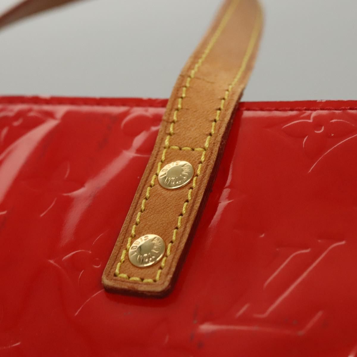 Louis Vuitton LOUIS VUITTON Monogram Vernis Reade MM Hand Bag Red Rouge Size ONE SIZE - 10 Thumbnail