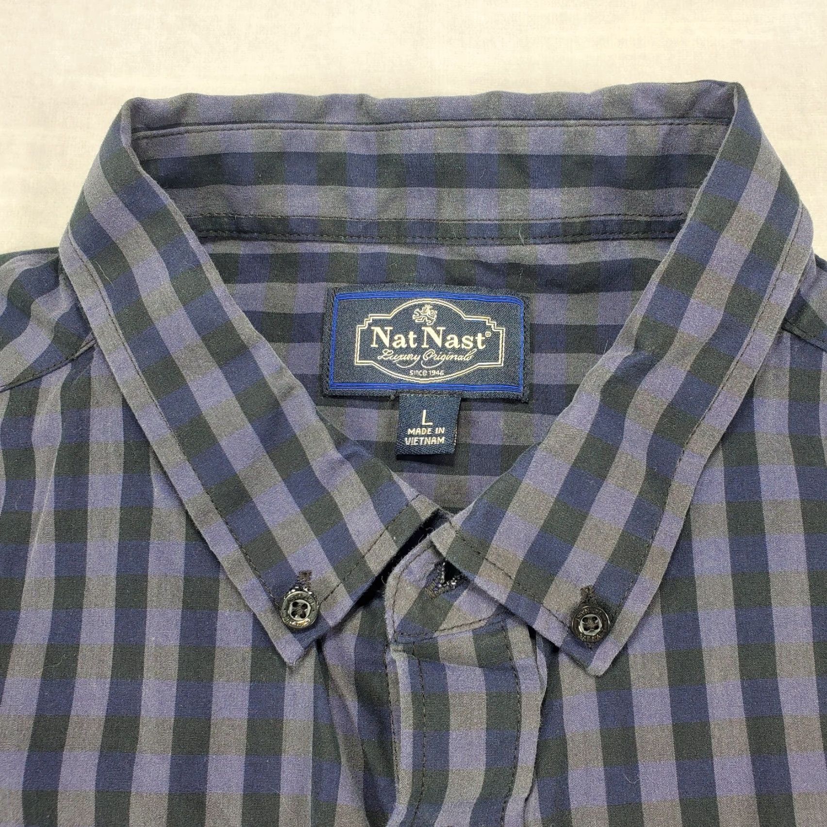 Nat Nast Nat Nast Luxury Originals Shirt Mens Large Button-Up Striped Collar Pocket Size US L / EU 52-54 / 3 - 4 Thumbnail