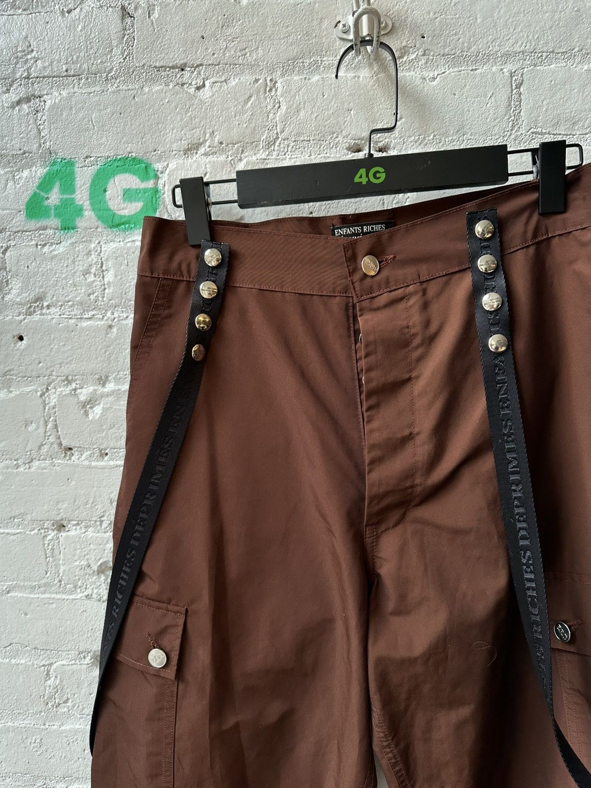 Enfants Riches Deprimes ERD BROWN CARGO BONDAGE PANTS Size US 30 / EU 46 - 2 Thumbnail