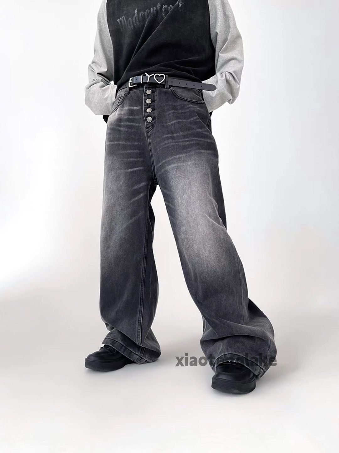 Jean × Vintage washed faded cleanfit yuppie loose baggy jeans Size US 32 / EU 48 - 1 Thumbnail