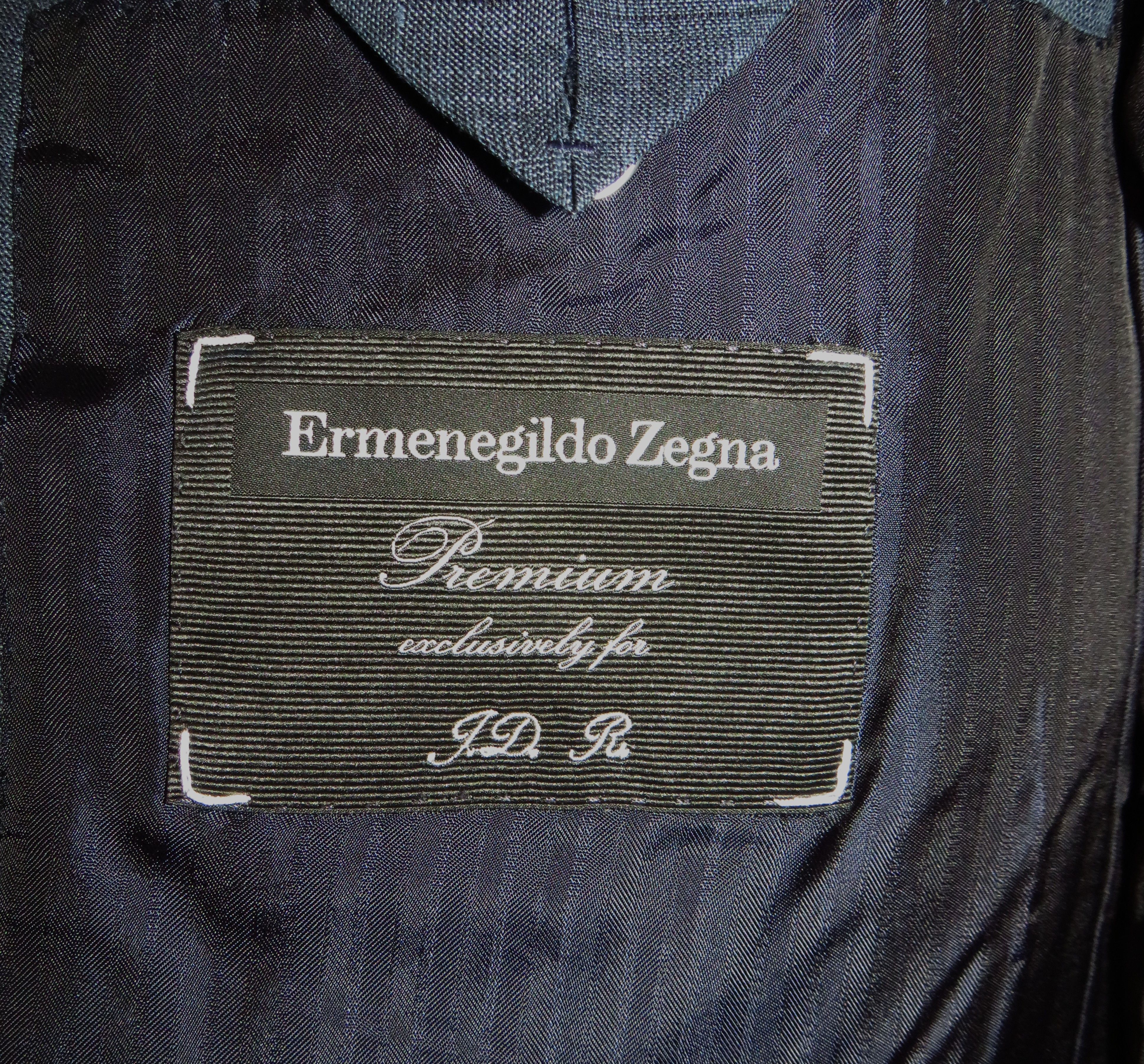 Ermenegildo Zegna Premium Exclusively Blue Plaid Silk Blend Suit 42R Size 42R - 18 Thumbnail
