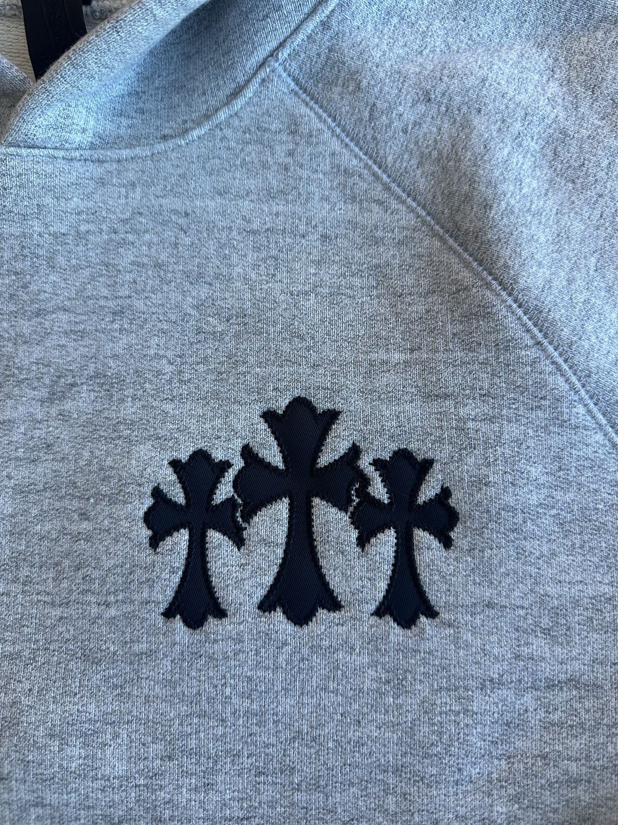 Chrome Hearts 🔥Chrome Hearts Grey Hoodie with Nylon Cross Patches🔥 Size US M / EU 48-50 / 2 - 3 Thumbnail