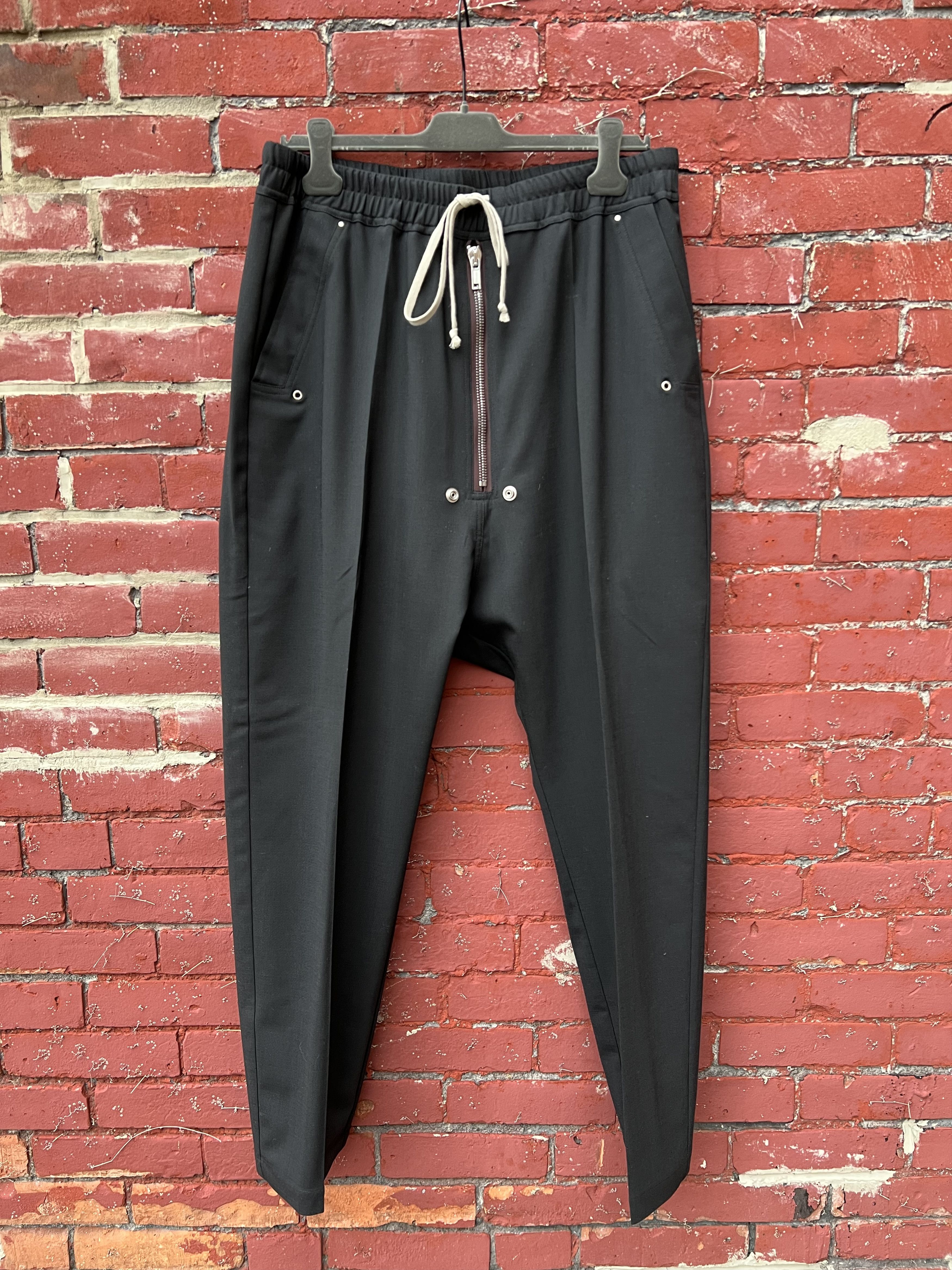image of Rick Owens Fw20 Performa Black Bella Trousers, Men's (Size 36)