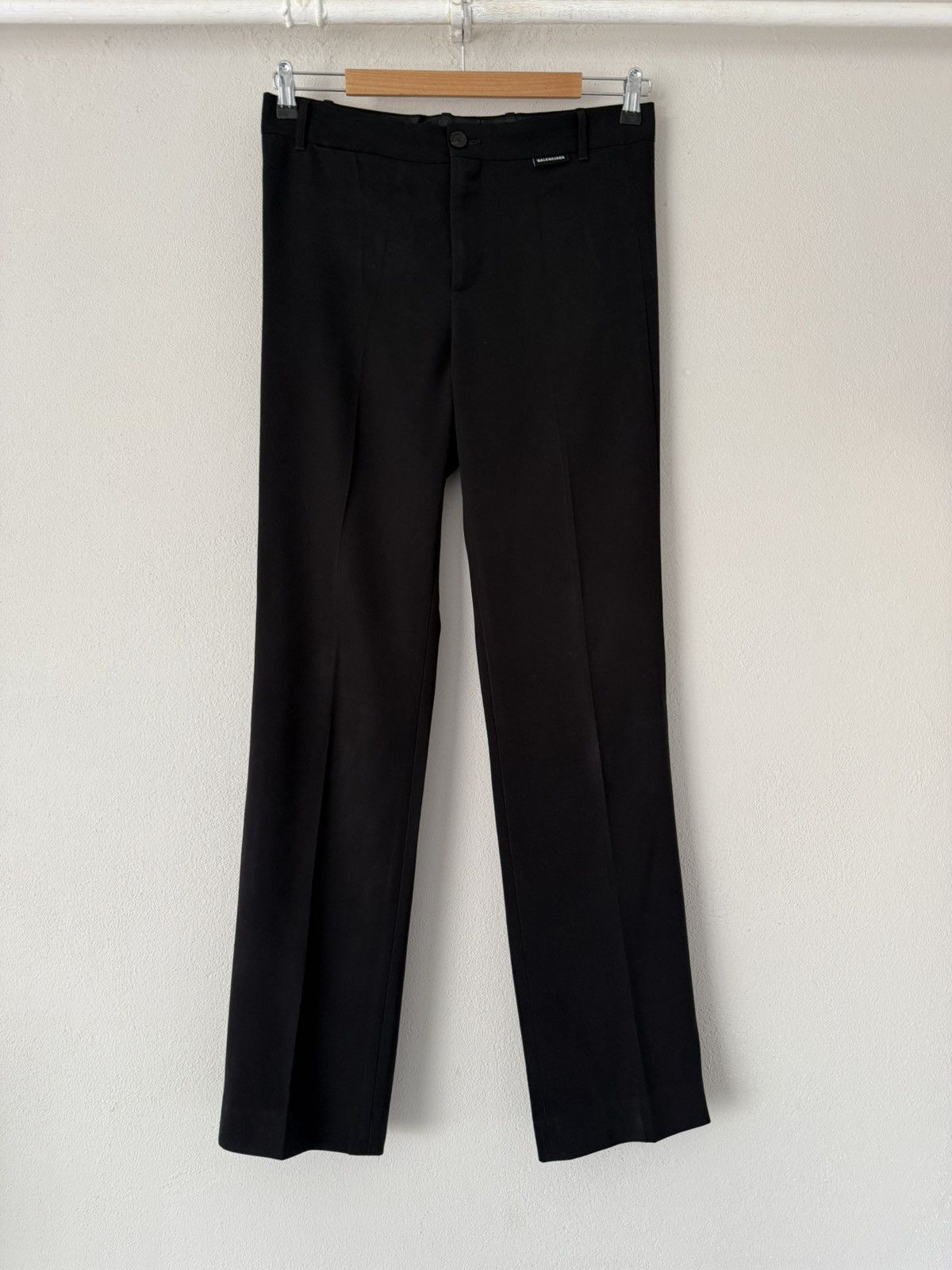 Balenciaga Balenciaga Straight-Leg Black Wool Trousers Size US 32 / EU 48 - 1 Thumbnail