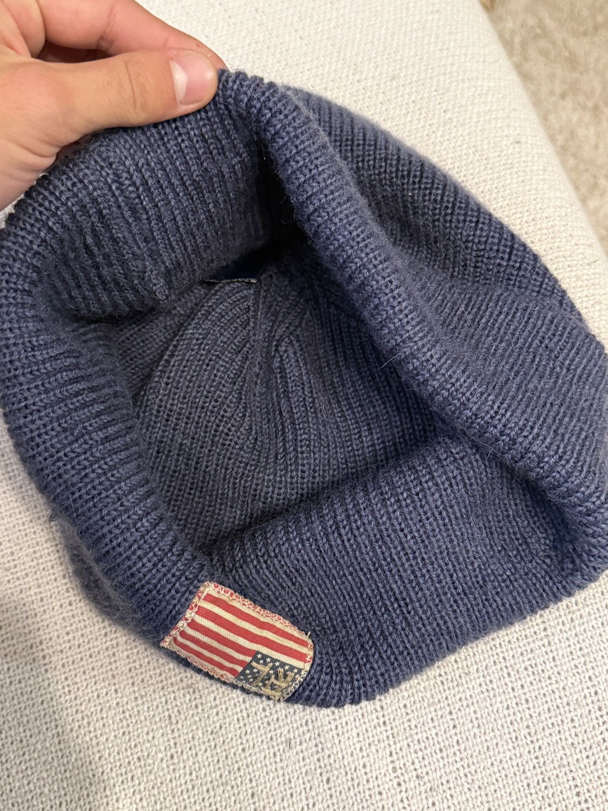 Ralph Lauren Vintage wool beanie Polo Raloh Lauren us logo usa RARE Size ONE SIZE - 11 Thumbnail