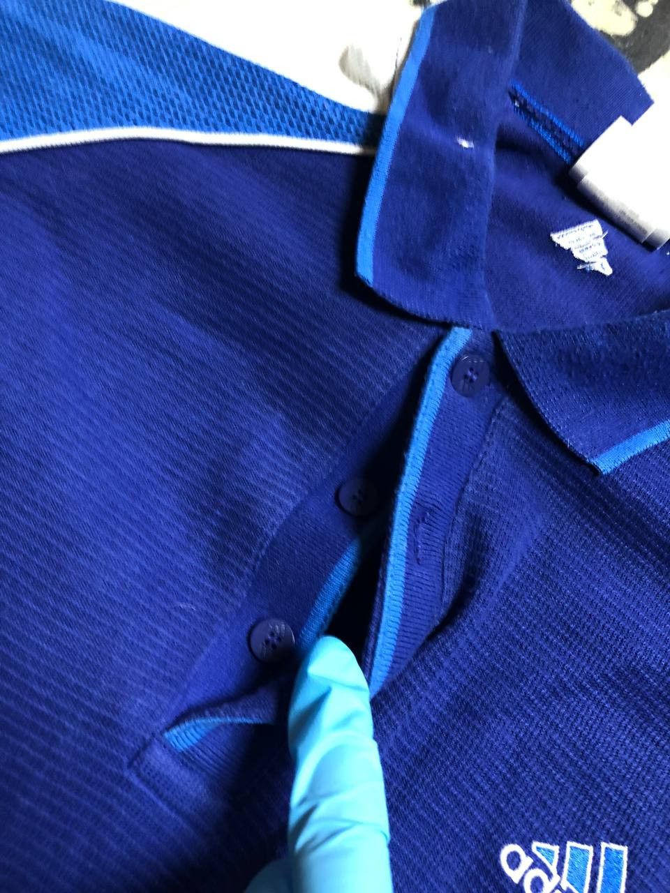 Adidas Vintage Blue Football Adidas Collar Polo Shirt Size US L / EU 52-54 / 3 - 5 Thumbnail