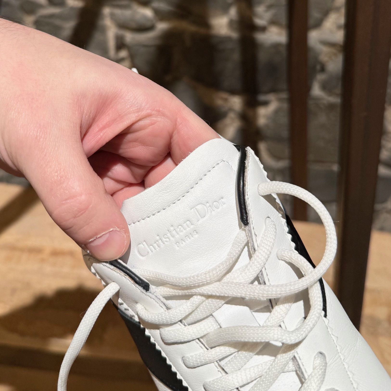 Dior Christian Dior White Leather Diorun Logo Sneakers Size US 5 / IT 35 - 12 Thumbnail