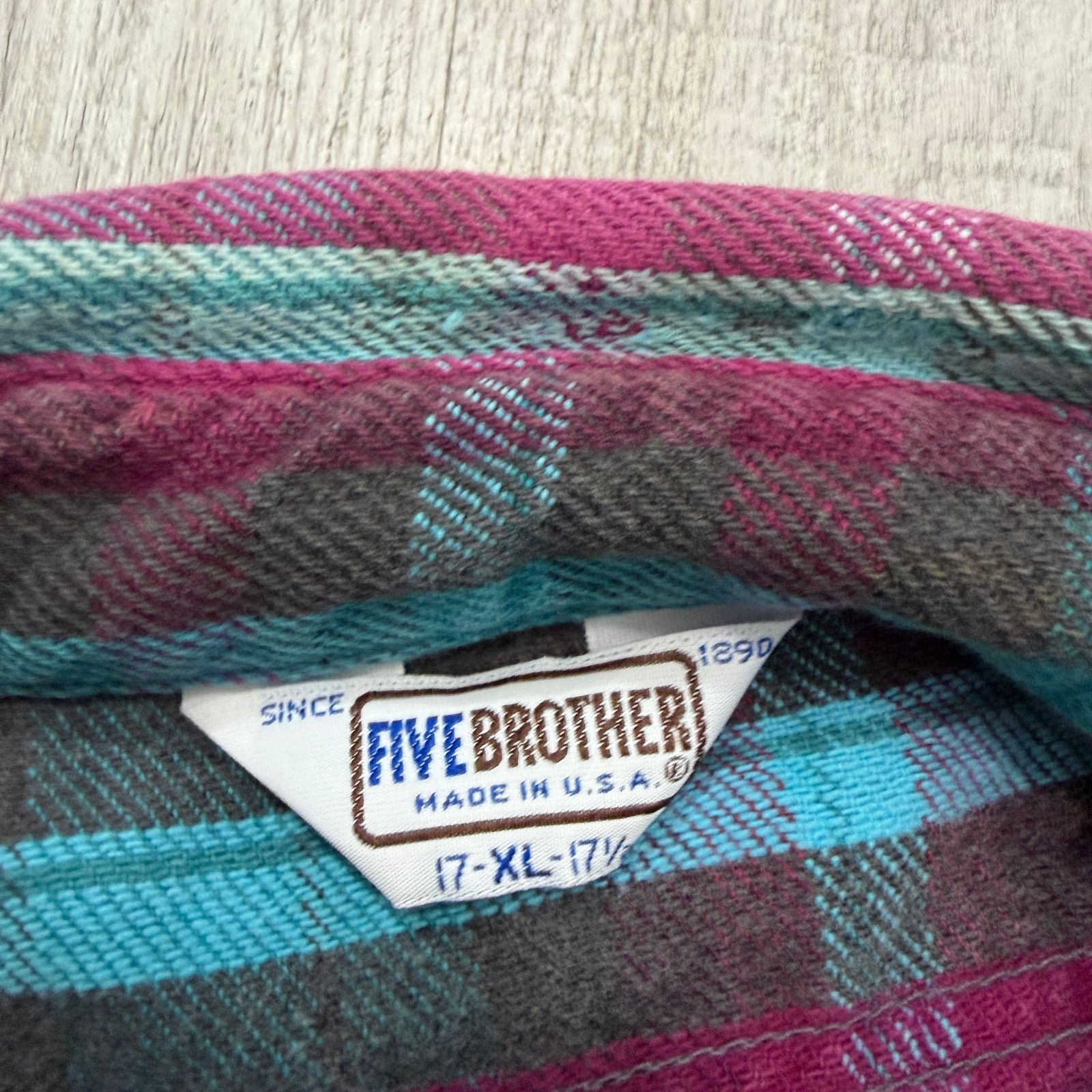 Vintage Vintage Five Brother Flannel Shirt Mens XL Plaid 90s Size US XL / EU 56 / 4 - 8 Thumbnail