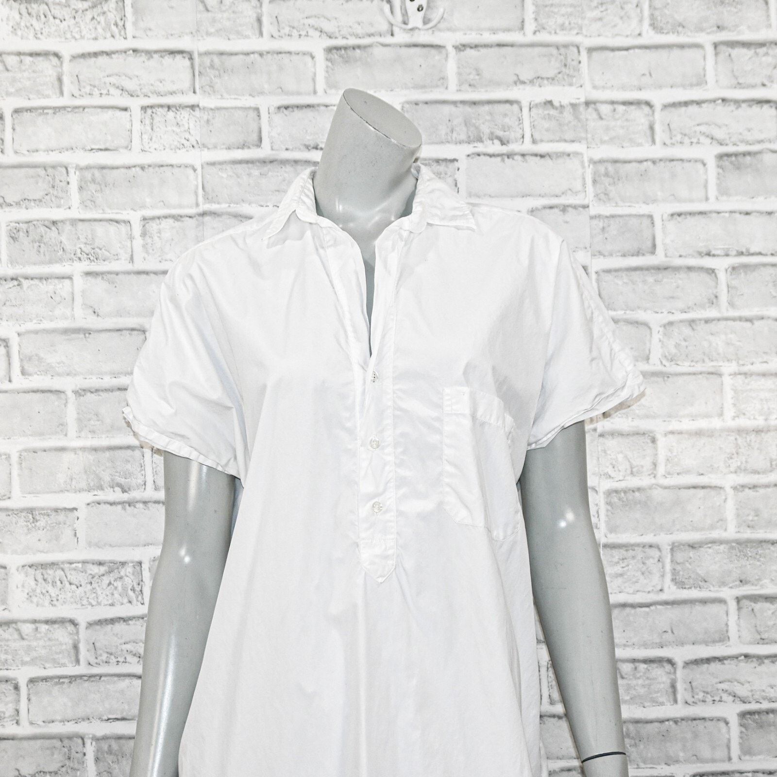 Anthropologie Grayson The Hero White cotton Artish Dress 1/2 button Size XS / US 0-2 / IT 36-38 - 7 Thumbnail