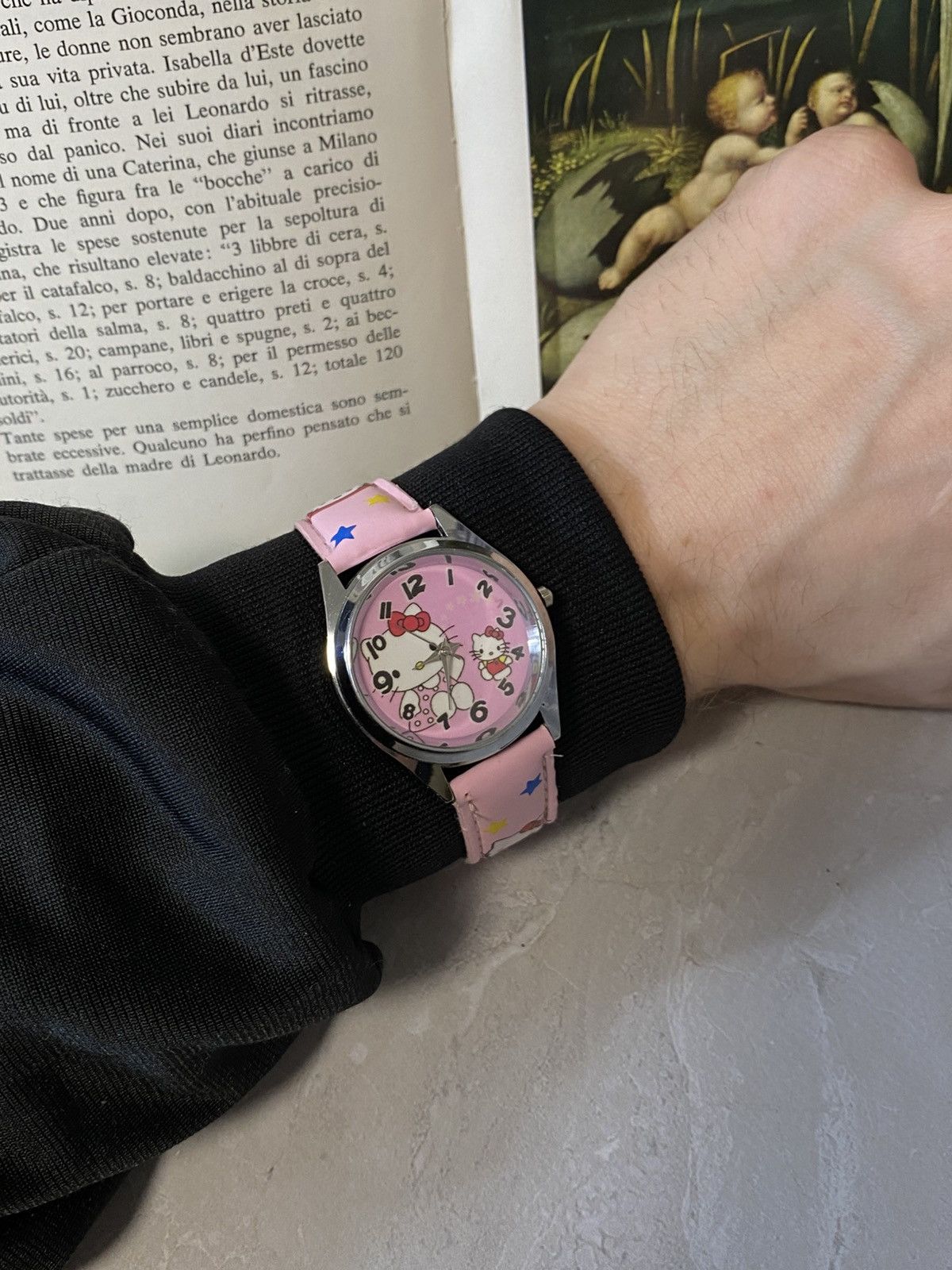 Japanese Brand Vintage Sanrio Hello Kitty Pink Leather Watch Y2K Kawaii Size ONE SIZE - 5 Thumbnail