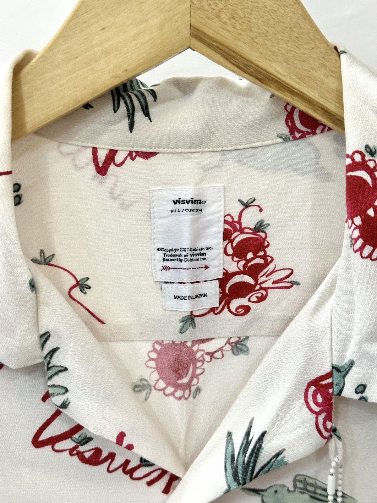 Visvim Visvim Wallis Sunnybird shirt 22SS "White/Red" size 3 Size US L / EU 52-54 / 3 - 3 Thumbnail