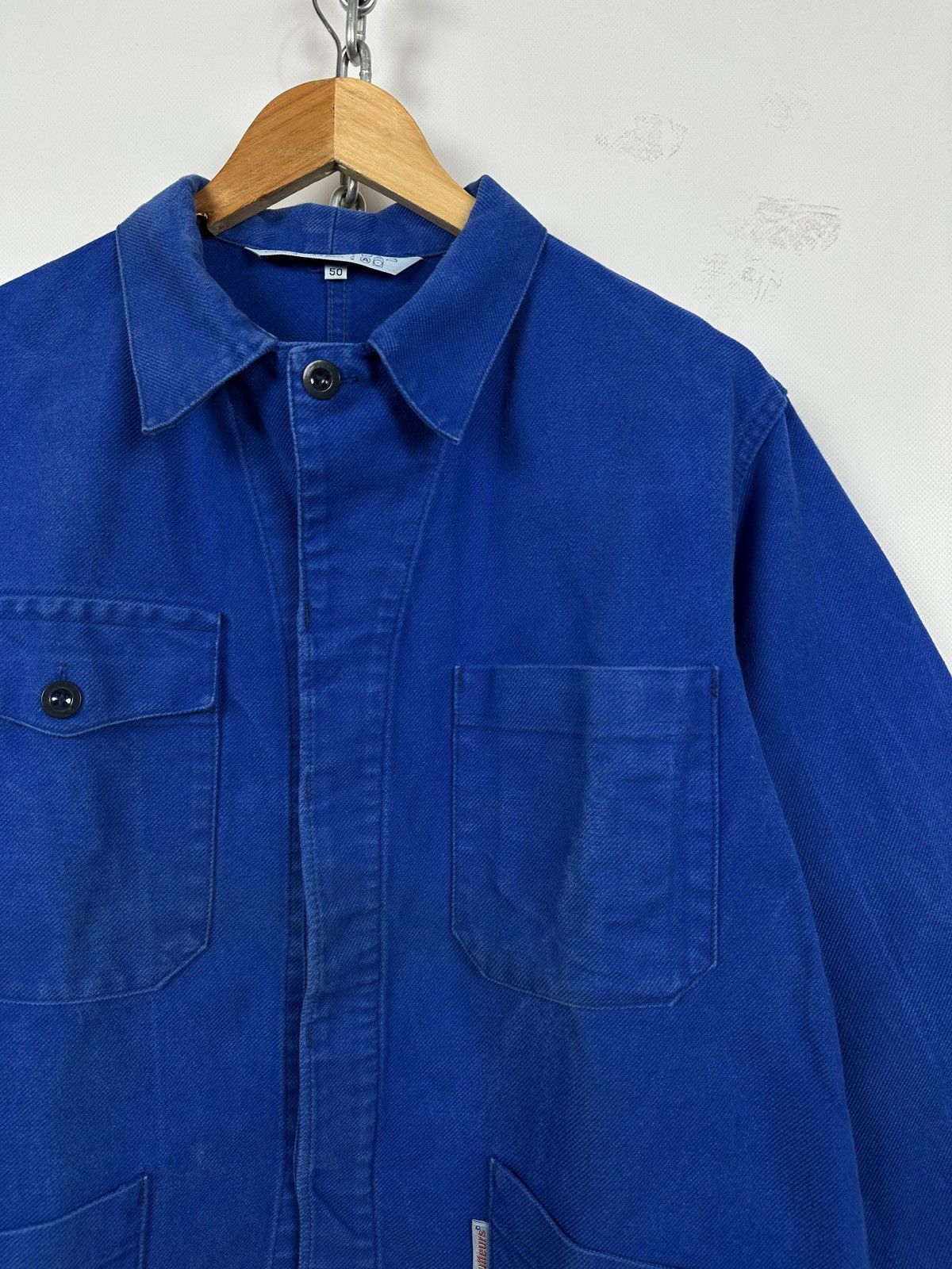 Le Laboureur 80s Vintage Lutteurs French Workwear Sanfor Chore Jacket Size US M / EU 48-50 / 2 - 8 Thumbnail