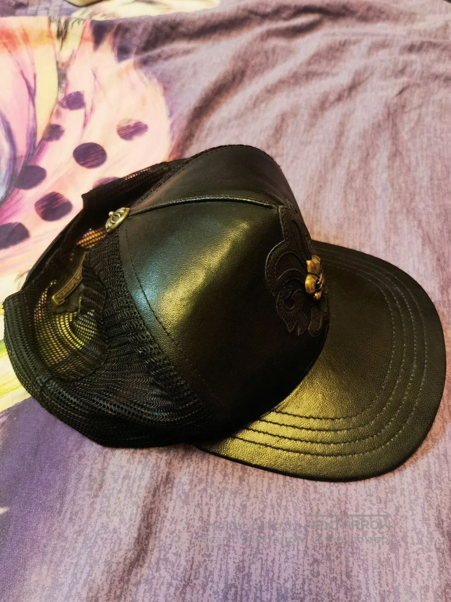 Chrome Hearts Chrome Hearts Patchwork Leather Trucker Hat. Size ONE SIZE - 2 Thumbnail