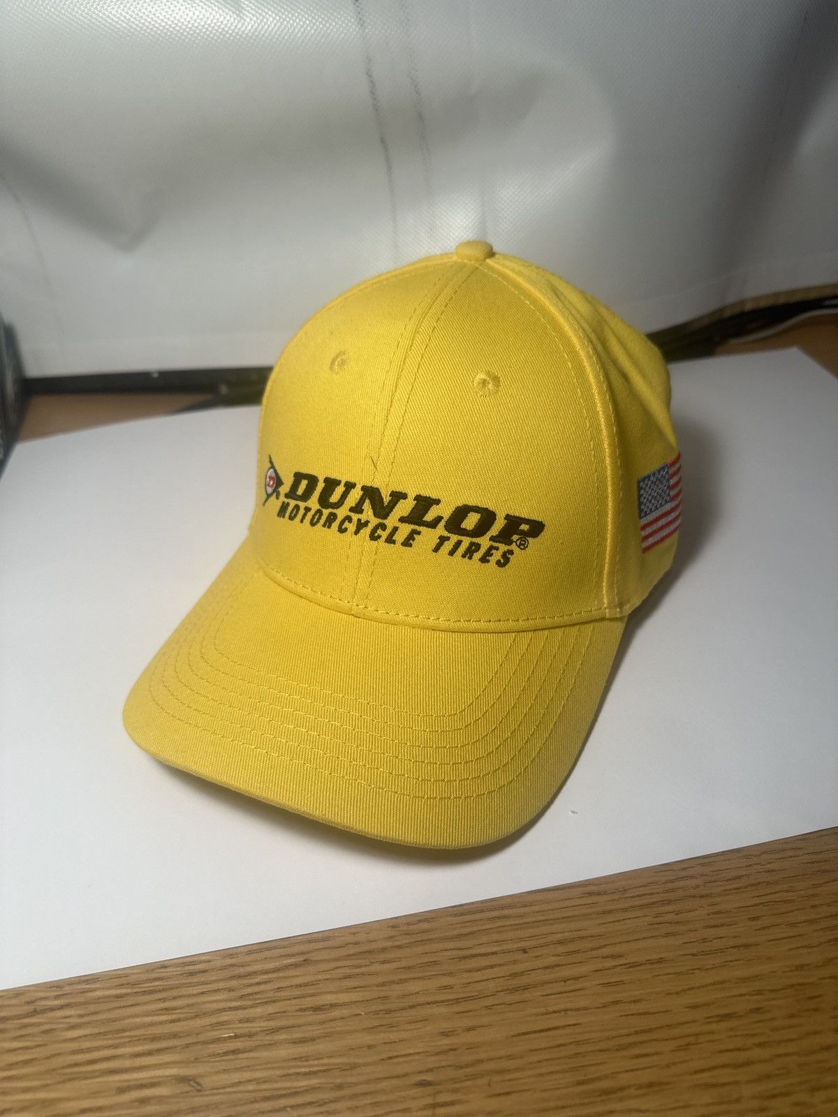 Vintage 🇺🇸🦅 DUNLOP MOTORCYCLE HAT 🦅🇺🇸 Size ONE SIZE - 1 Thumbnail