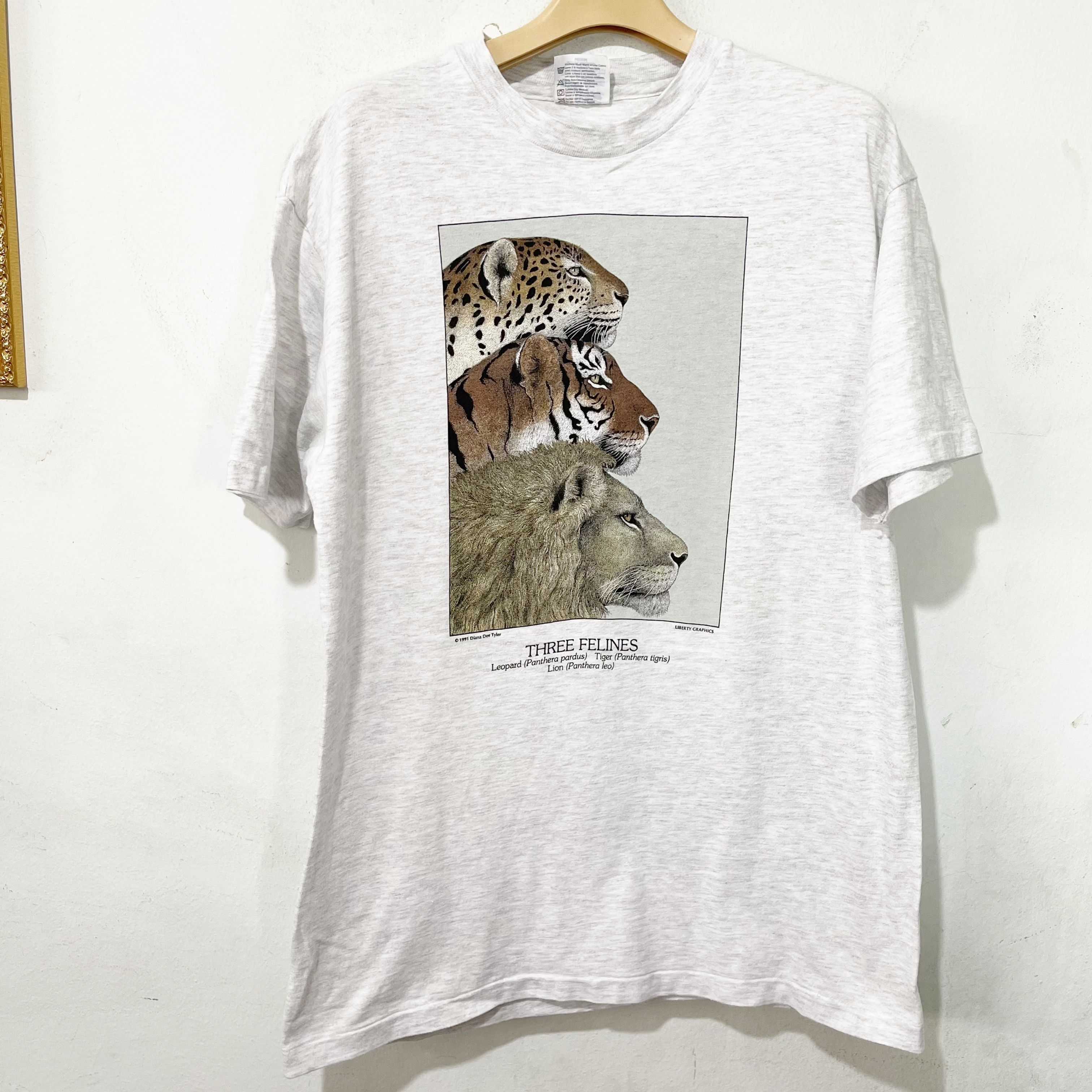 Vintage Vintage 1991 Three Felines Diana Dee Tyler Shirt Size US M / EU 48-50 / 2 - 1 Thumbnail