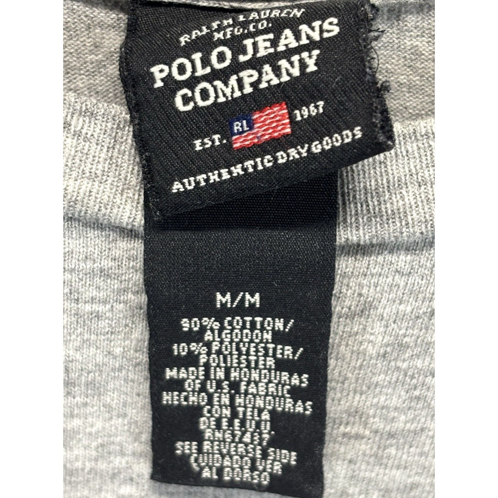 Ralph Lauren VINTAGE Ralph Lauren Graphic Long Sleeve T-Shirt Adult Medium Gray Men’s Size US M / EU 48-50 / 2 - 5 Thumbnail