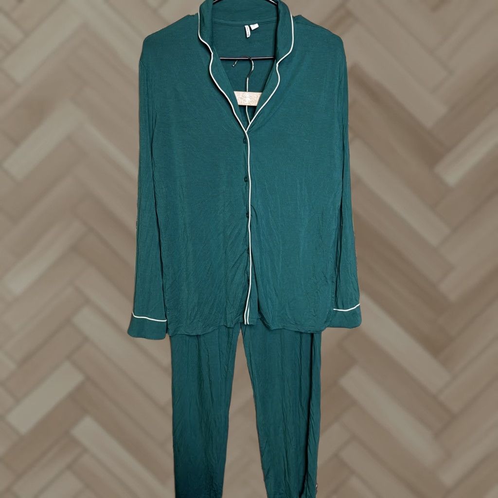 Nordstrom Nordstrom Pajama Set Medium Green Long Sleeve 2 Piece Size M / US 6-8 / IT 42-44 - 1 Thumbnail