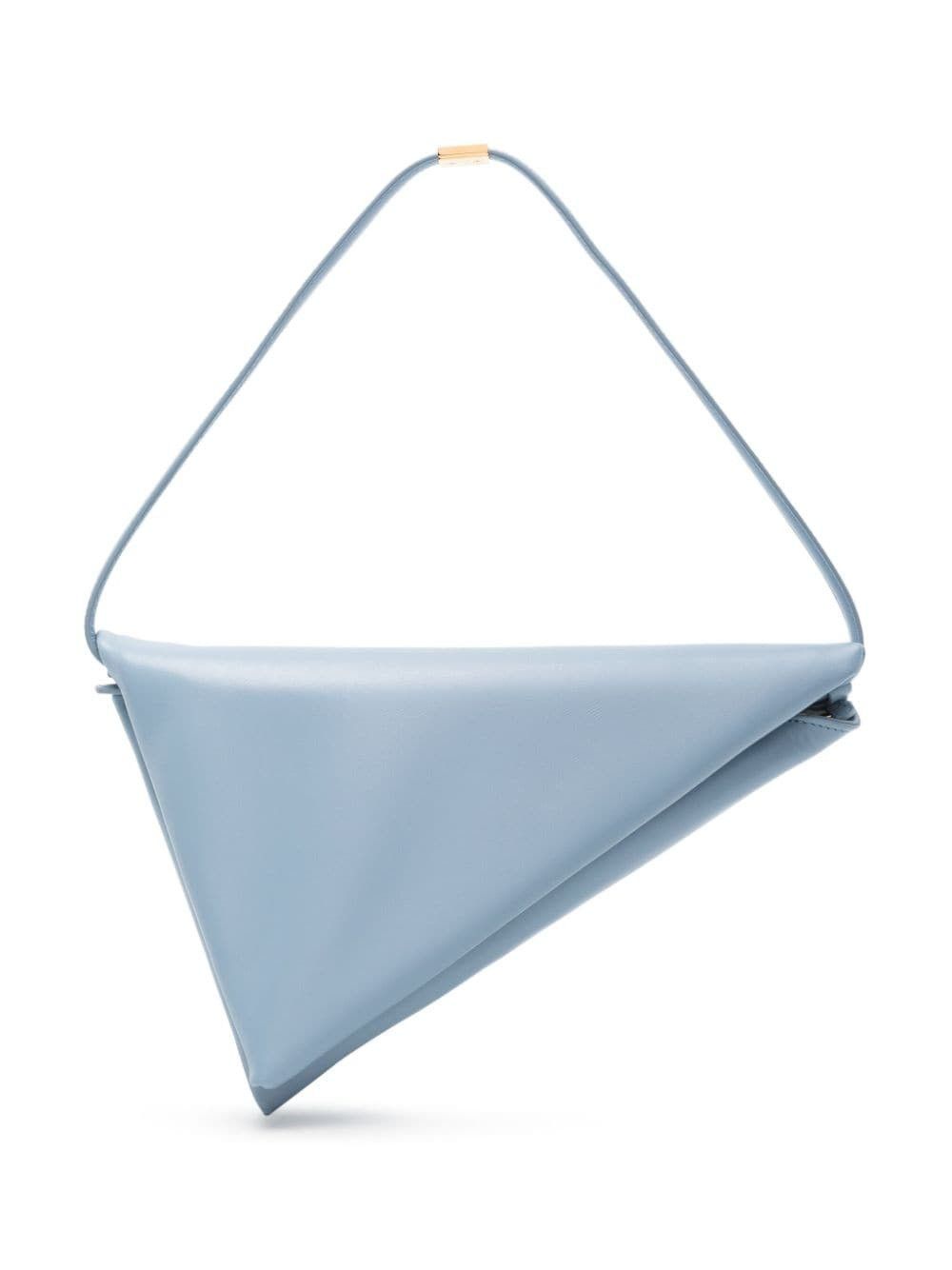 Marni o1f1d3z0525 Size: OS / Prisma Leather Triangle Bag in Blue Size ONE SIZE - 1 Thumbnail