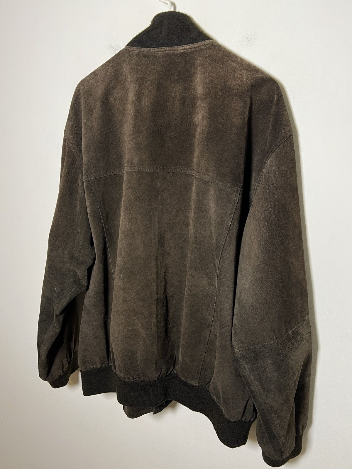 Vintage brown suede bomber