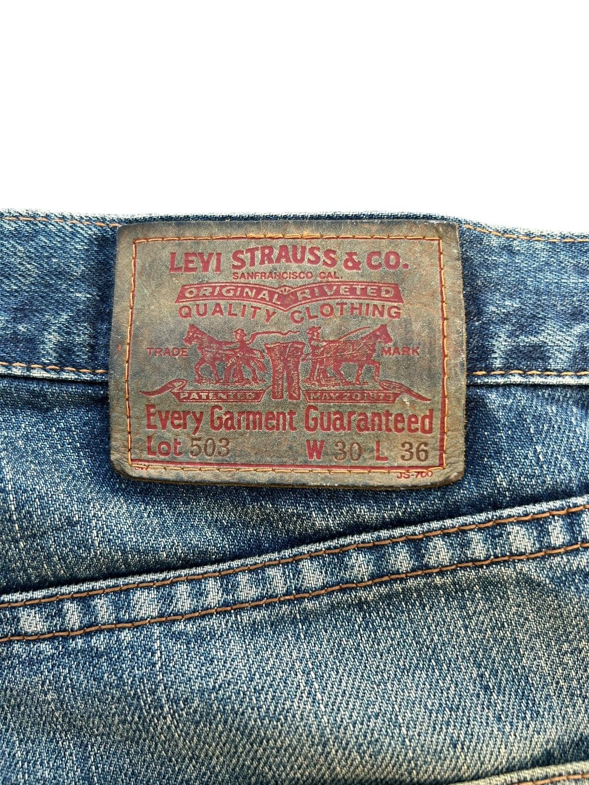 Levi's × Vintage Vintage Levis Selvedge Distressed Rusty MudWash Denim jeans Size US 30 / EU 46 - 4 Thumbnail
