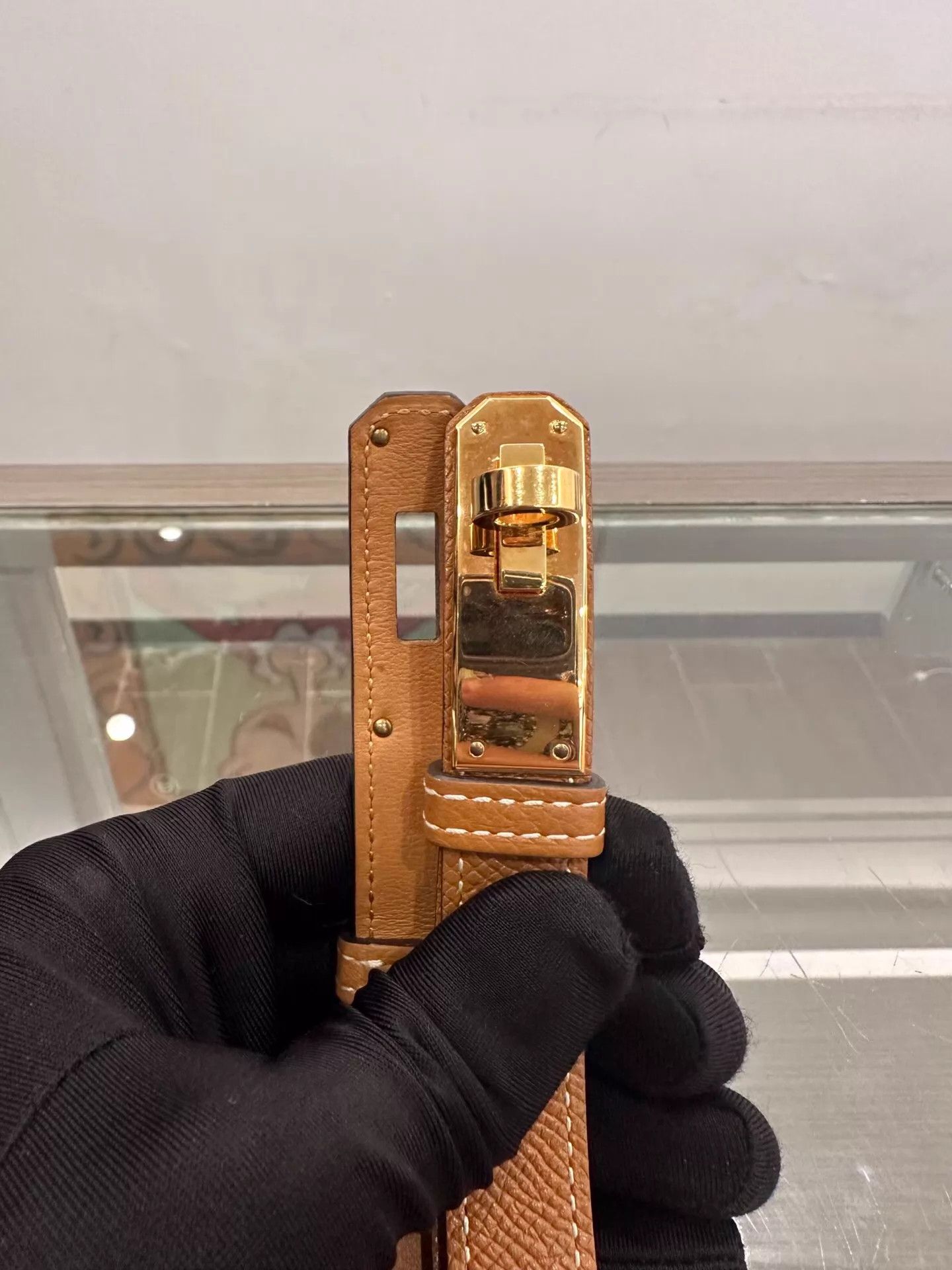 Hermes Hermes 2cm Gold Brown Kelly Buckle Belt 85 A Stamp Size ONE SIZE - 4 Thumbnail