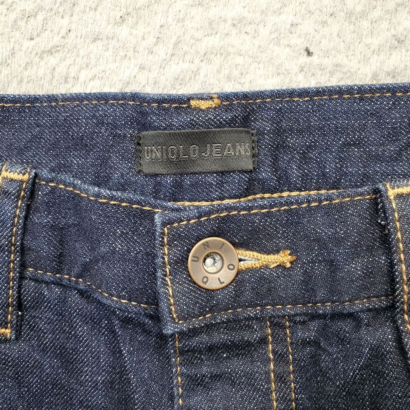 Uniqlo Uniqlo Women Jeans 7 Blue Denim Stretch Relaxed Fit Hi Rise Tapered Leg Jeans Size 28" / US 6 / IT 42 - 7 Thumbnail