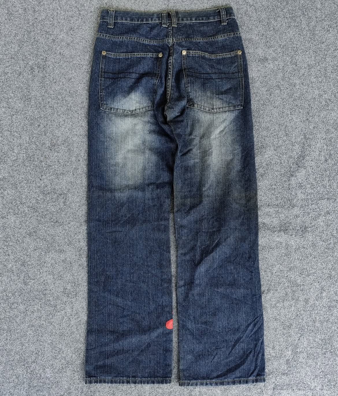 Japanese Brand 2000s Hoodboyz Printed Tazmania Jeans Pants y2k Size US 34 / EU 50 - 2 Thumbnail