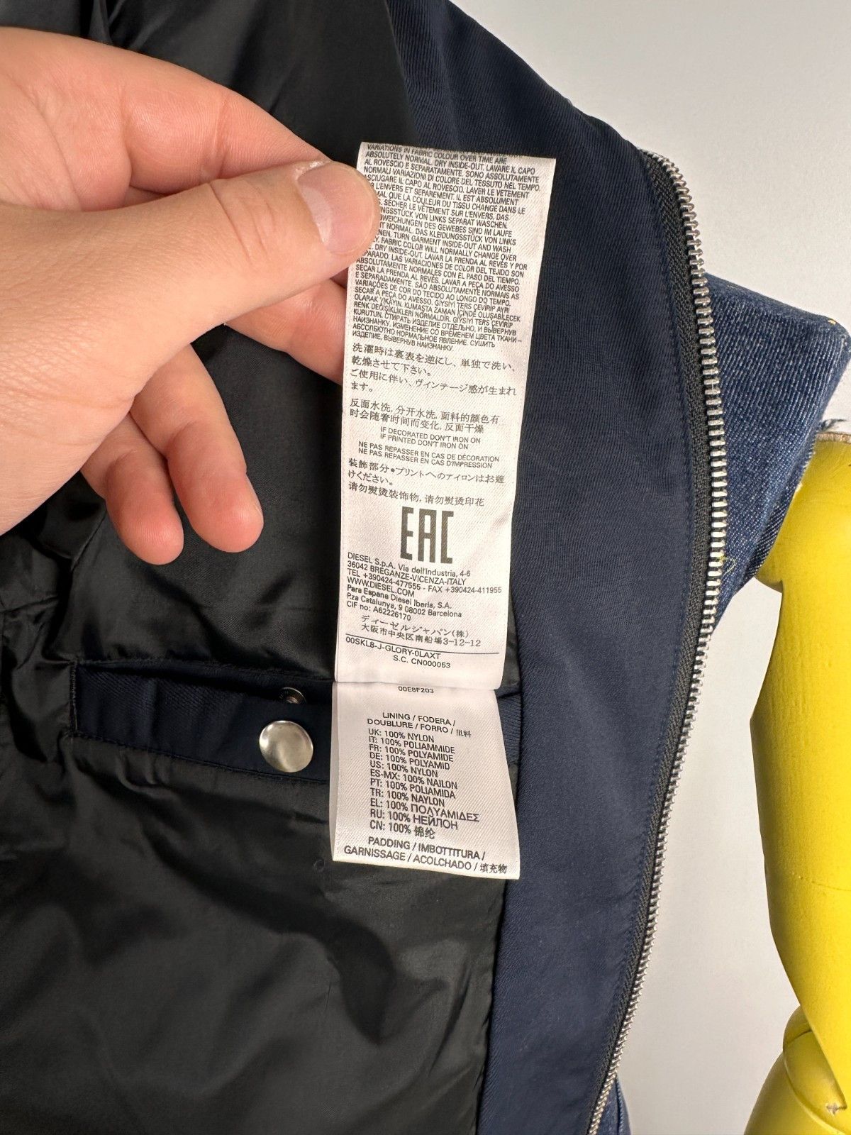Diesel Diesel Glory Bikers Jacket Light Padded Size S Navy Size US S / EU 44-46 / 1 - 13 Thumbnail