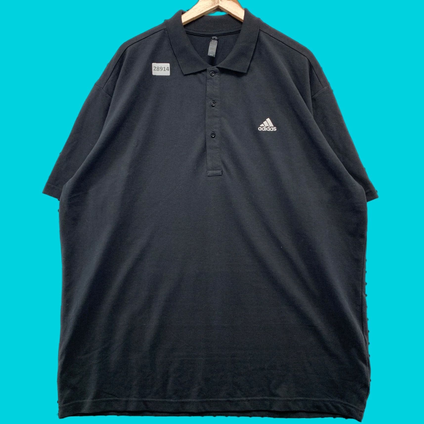 Adidas Adidas Collared Polo Shirt Mens XL Black Short Sleeve Embroidered Logo 28X34 Size US XL / EU 56 / 4 - 1 Thumbnail