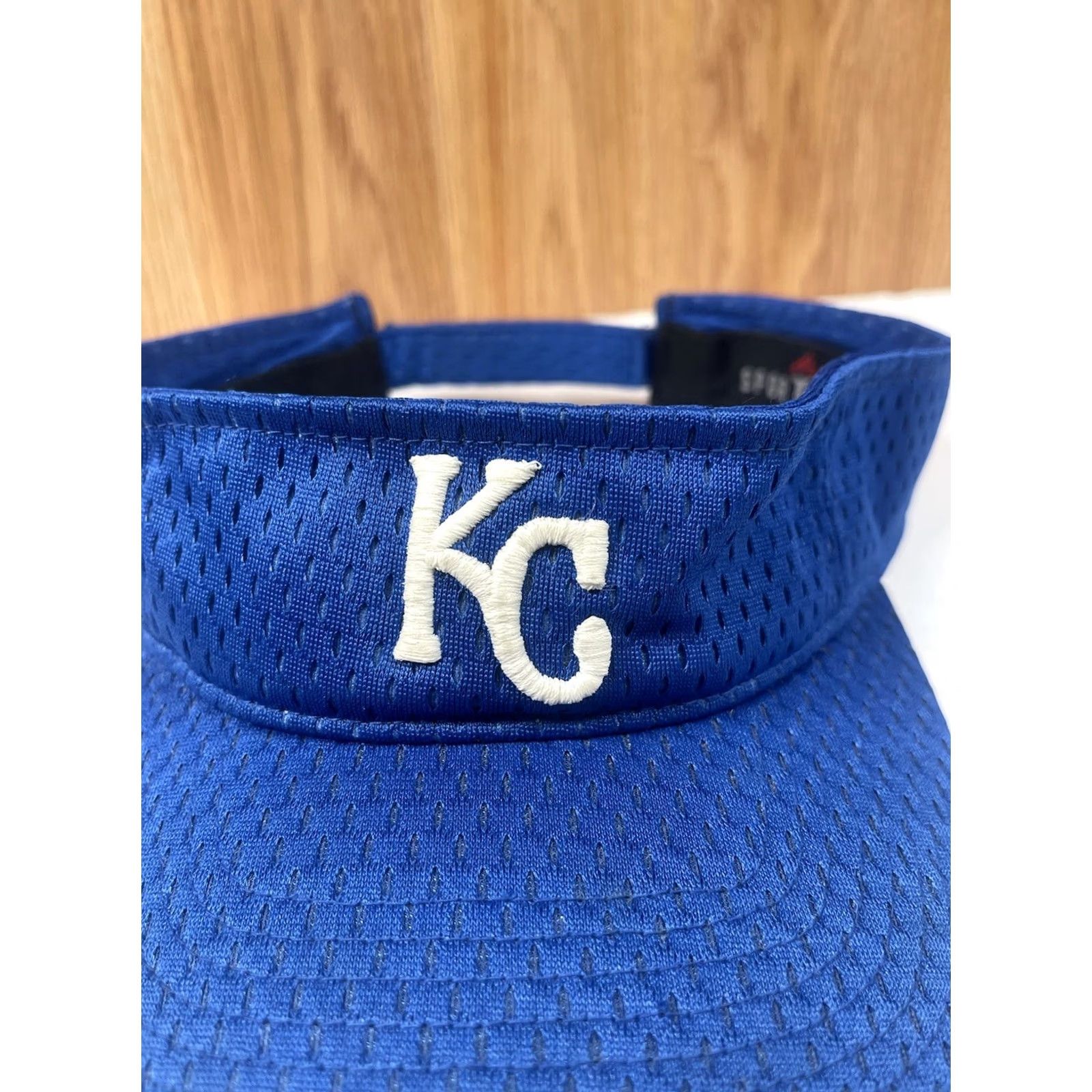 Vintage Sportsman KC Blue Crew Visor Hat Cap Adjustable Adult One Size Fits Most Blue Size ONE SIZE - 3 Thumbnail