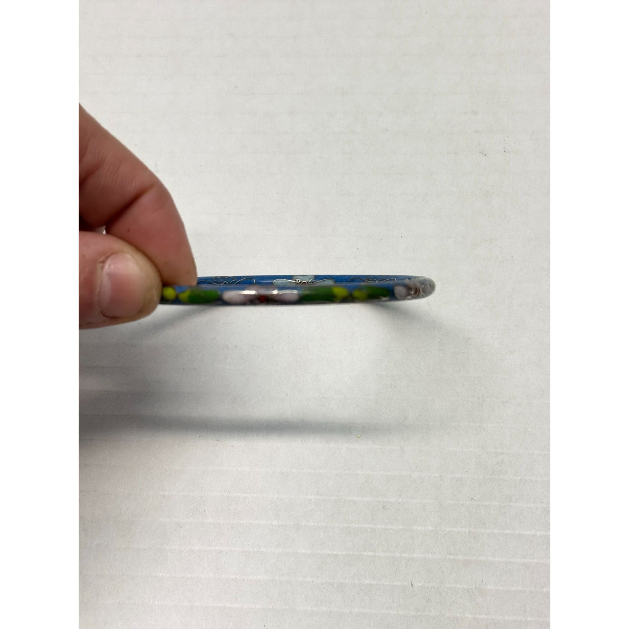 Vintage Vintage blue cloisonné enamel bangle bracelet Size ONE SIZE - 2 Thumbnail
