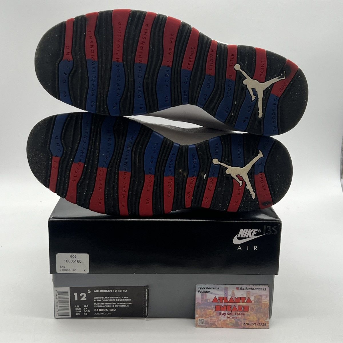 Jordan Brand Air Jordan 10 Westbrook class of 2006 Size US 12.5 / EU 45-46 - 7 Thumbnail