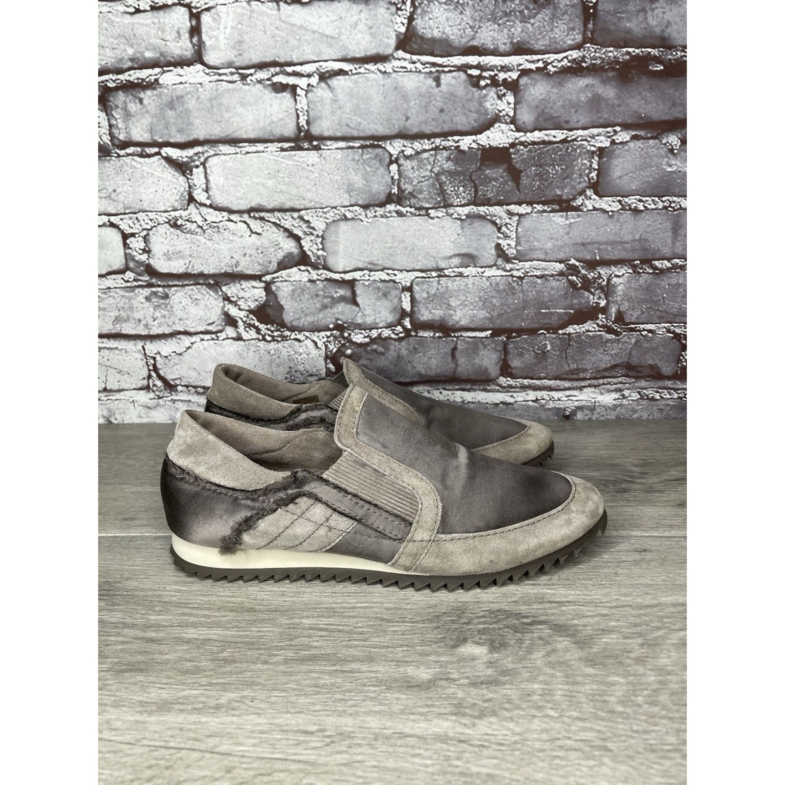 Pedro Garcia Pedro Garcia Silver Satin Gray Suede Lace Up Sneakers Women Size US 6 / IT 36 - 20 Thumbnail