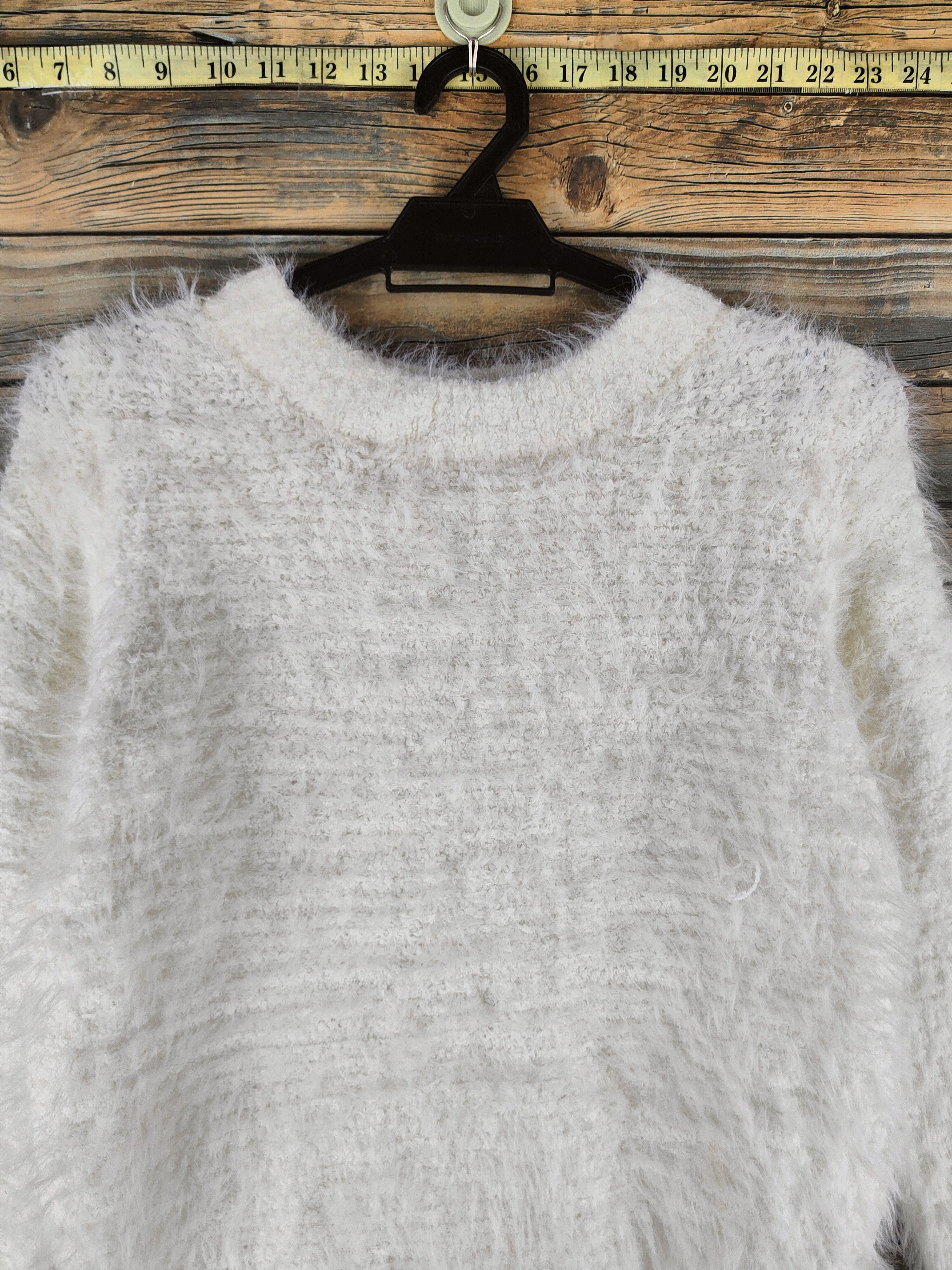 Japanese Brand DL Chocol Raffine Cream Fur Mohair Knitwear #sp46-470 Size S / US 4 / IT 40 - 3 Thumbnail